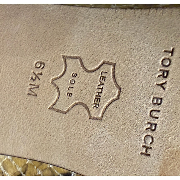 NEW TORY BURCH BANANA EMBOSSED SNAKESKIN LEATHER CHELSEA ANKLE BOOTIES BOOTS 6.5 - Picture 15 of 16